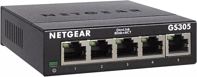 Switch Ethernet 5 Ports RJ45 Métal Gigabit (10/100/1000), Switch Rj45