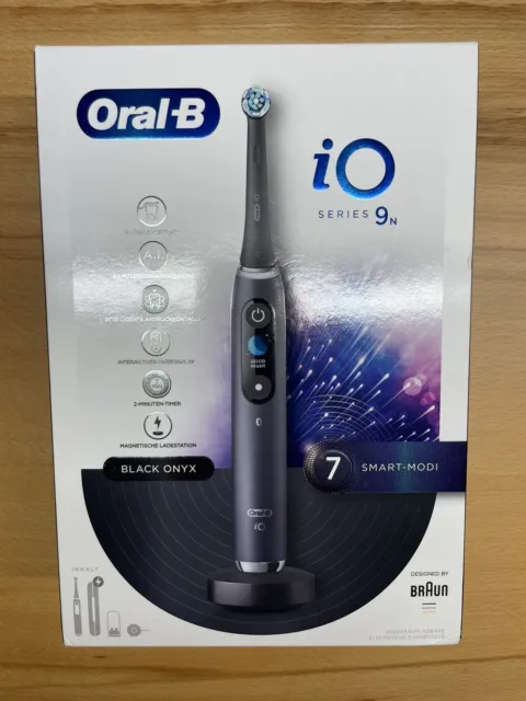 Oral-B iO9 elektrische Zahnbürste schwarz mit Ladestation
