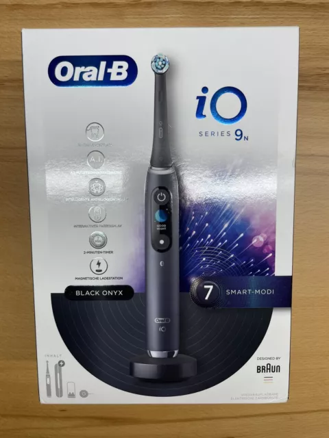 Oral-B iO9 elektrische Zahnbürste schwarz mit Ladestation