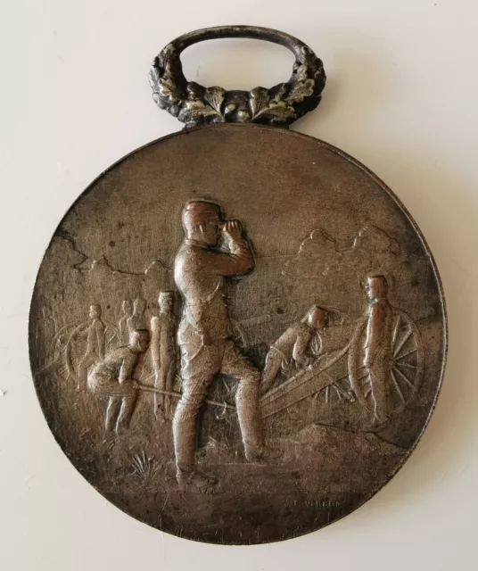 Médaille Société de tir au canon - Poitiers - 1895 - Signée par F. Vernon