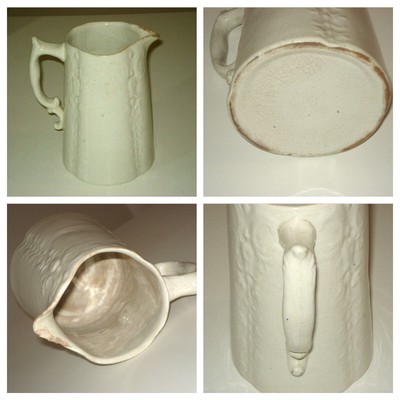 Caraffa/Brocca 9 cm Shottels piccola in ceramica latte/panna 