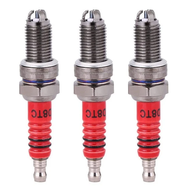 3 pezzi 3 elettrodi candela di traino D8TC per 125Cc 150Cc 200Cc 250Cc moto RoB8R3