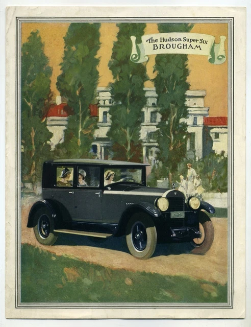 ORIGINAL 1926 SALES Brochure HUDSON SUPER SIX BROUGHAM Hudson Motor Car ...