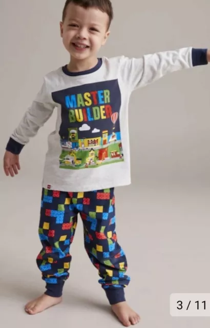 LEGO Kids Master Builder Cotton Pyjamas Unisex Size 4 - BNWT