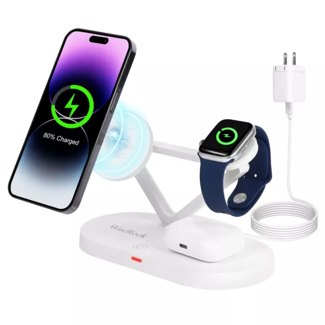 5 in 1 Magnetic Charging Station 35W, Wireless Charger Stand for iPhone 14 13...