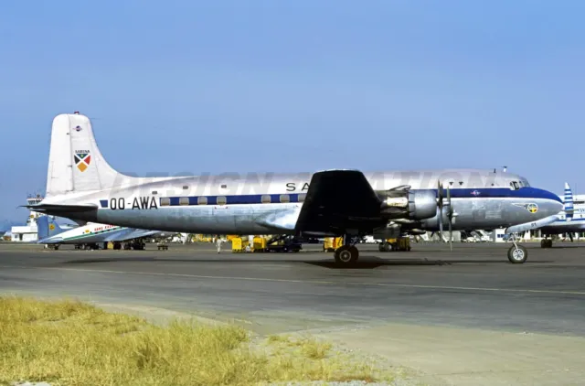 aviation  , photo , aircraft . OO-AWA DC-6 SABENA