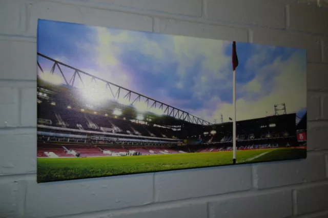 West Ham United FC Upton Park 22x10 Inch Framed Canvas *NEW*