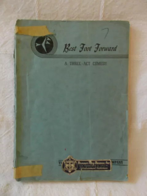 Antique John Cecil Holm 1943 WW2 Best Foot Forward Three Act Comedy Play Script