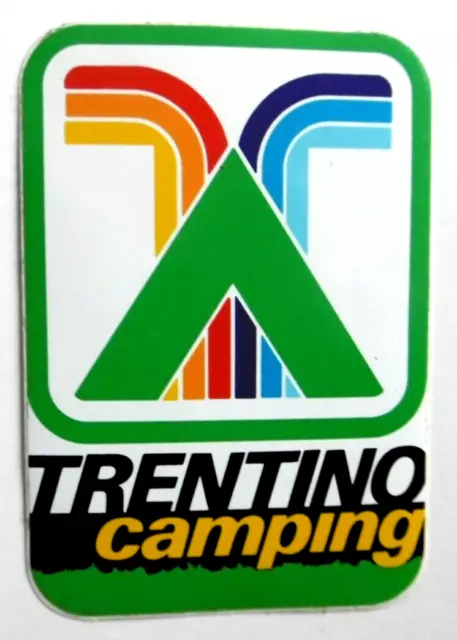 Souvenir-Aufkleber Trentino Camping Südtirol Meran Lake Garda Bozen Italy 80er