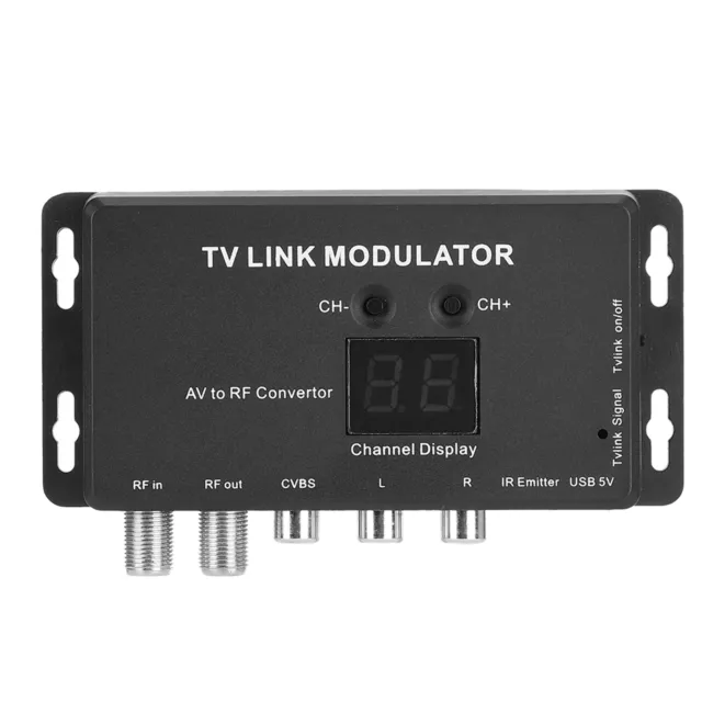 TM70 UHF TV LINK Modulator AV Zu RF Konverter IR Extender Mit Channel Displ CHP