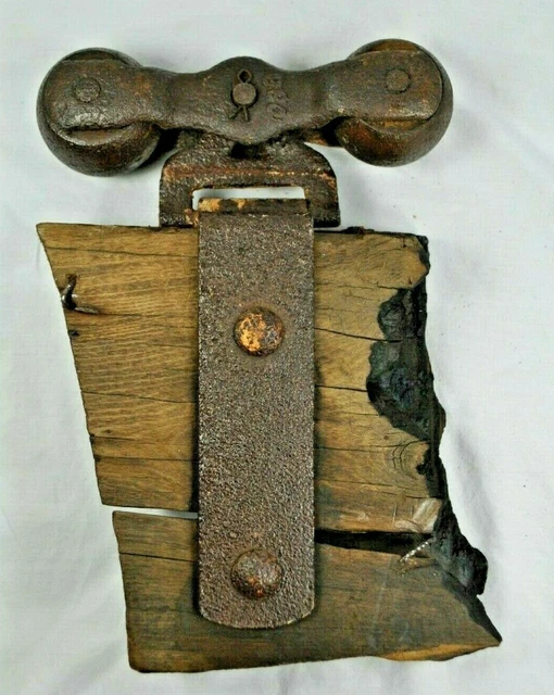 Antique Sliding Barn Door Hardware~Cannonball Type~Nice Decor Piece!~10" x 6.5"