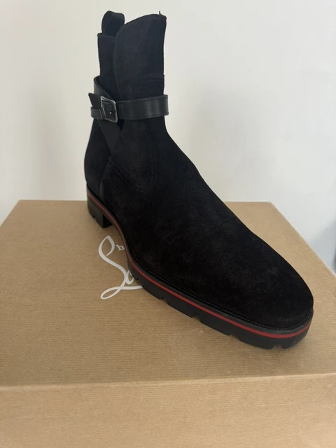 CHRISTIAN LOUBOUTIN KICKO CROC CHELSEA BOOTS SUEDE SIZE 46 Brand New MSRP 1895 999.00 PicClick
