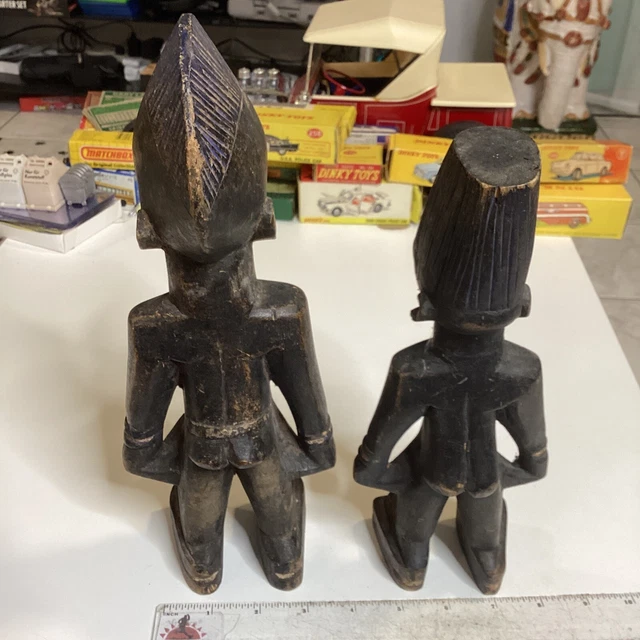 Yoruba Onile African Lukumi Religion Primitive Figures Carved Wood Tribal Art 4