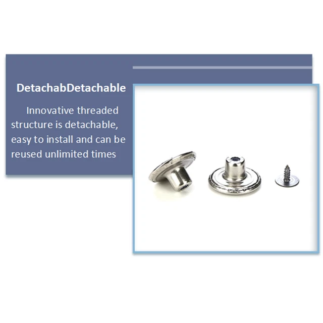 Bottoni Per Jeans/Bottoni Per Pantaloni Senza Cuciture Argento Confezione Da 10 92439390 - Foto 5