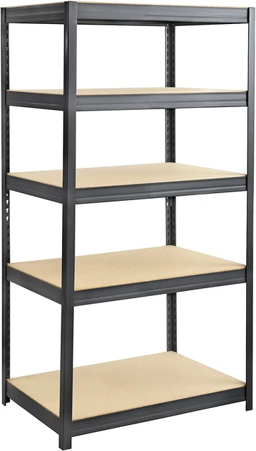Safco 6247BL Shelving Unit, 36 x 24, Black