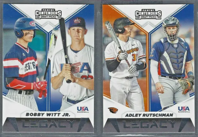 2019 Panini Contenders Draft Baseball LEGACY Inserts Complete Your Set You Pick