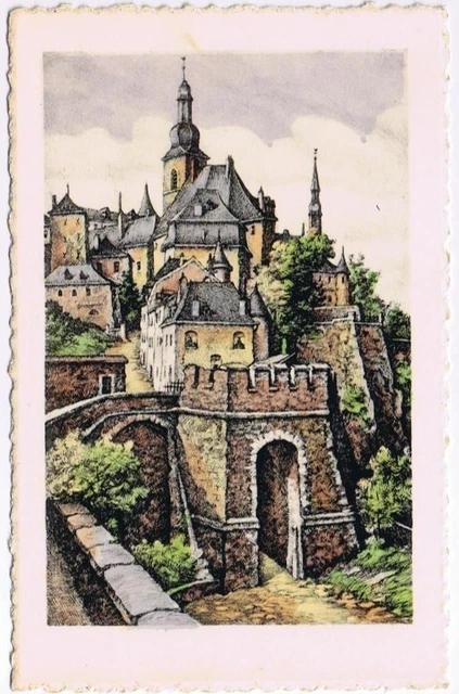 Luxembourg Postcard La Ville Haute & La Porte Du Breitenweg