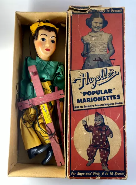 Hazelle's Popular Marionette Robin Hood in Original Box Vintage Puppet