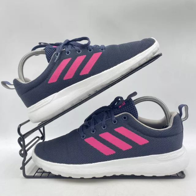 Adidas Lite Racer Navy Trainers Size Uk 5.5 Pink Mesh Gym Run Cloudfoam Bb7045