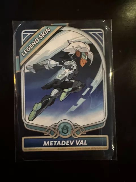 Brawlhalla - Metadev Brynn Legend Skin Code and Card Unused 2017 + Pin