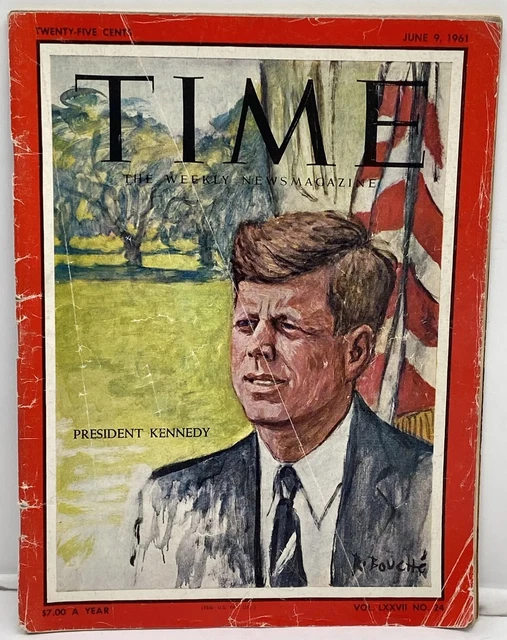 TIME MAGAZINE JOHN F Kennedy JFK President June 9 1961 Volume 77 #24 ...