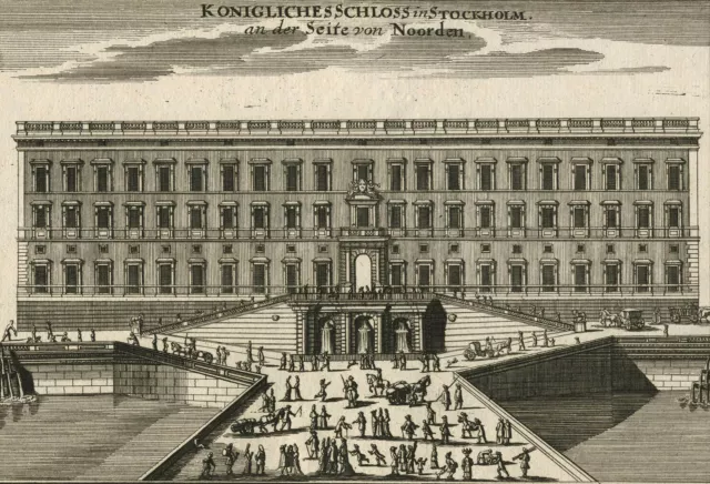 GABRIEL BODENEHR - Königliches Schloss in Stockholm - Kupferstich, 1721