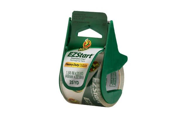 Duck EZ Start Packing Tape, 1.88 in x 25 yd, Clear