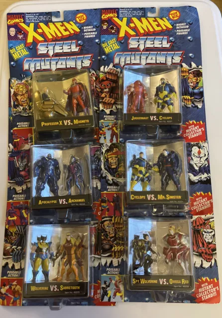 ToyBiz X-Men Lot of (12) Figures Uncanny X-Men Steel Mutants Classics Brand New