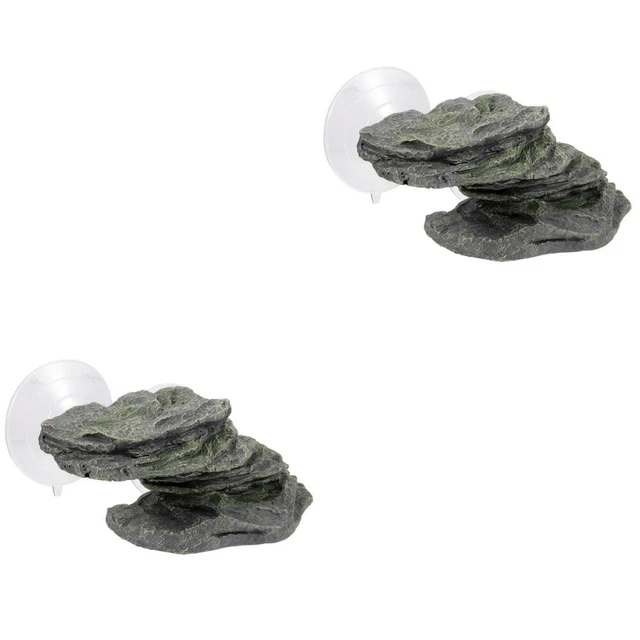 2 piezas Plataforma para tomar el sol reptil plataforma para tomar el sol tortuga