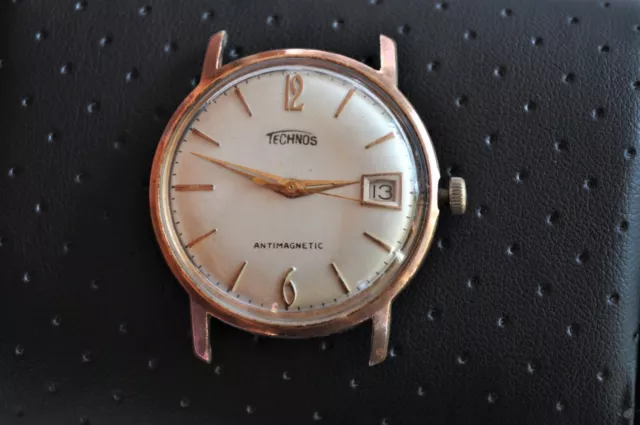 Orologio Placcato ORO G10 TECHNOS Automatico 21 Jewels 21 Rubini Vintage