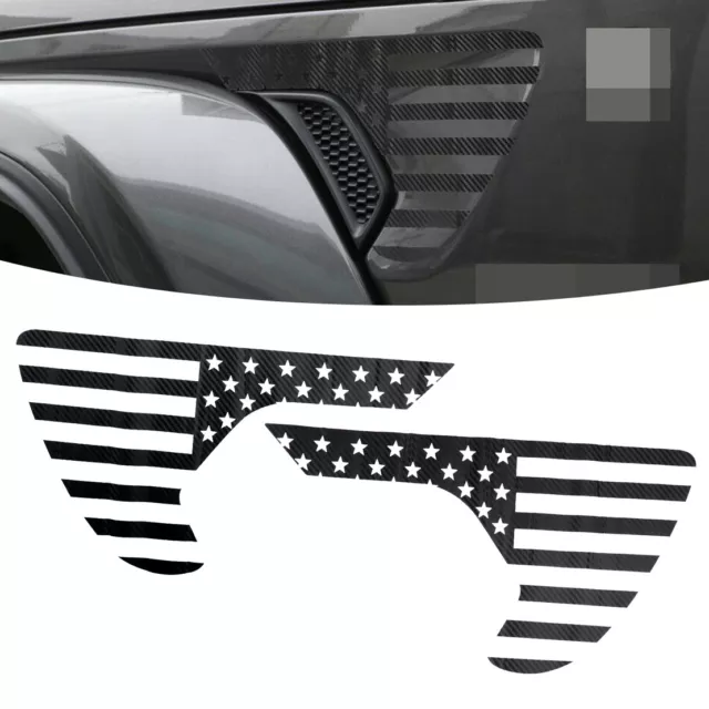 2x Fender Vent US Flag Sticker fit for Jeep Wrangler JL/JT Gladiator 2018-2020