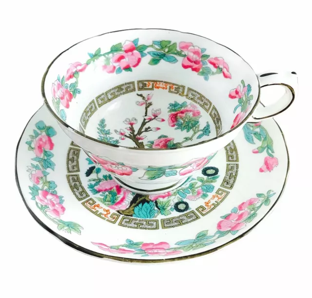 Copelands Grosvenor China England Tea Cup and Saucer Set Indian Tree Pattern