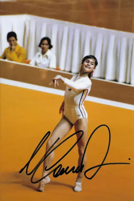 Nadia Comaneci Olympic Gymnast Signed 7.5 x 5 Photograph 3 *With COA*