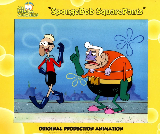 DELIGHTFUL SPONGEBOB  Production Cel "MERMAIDMAN & BARNACLEBOY II #8422