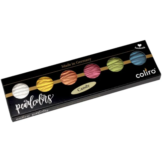 Coliro Mica Pearl Watercolor Paint Set – Candy Water Colors 6-Color Set (30mm)