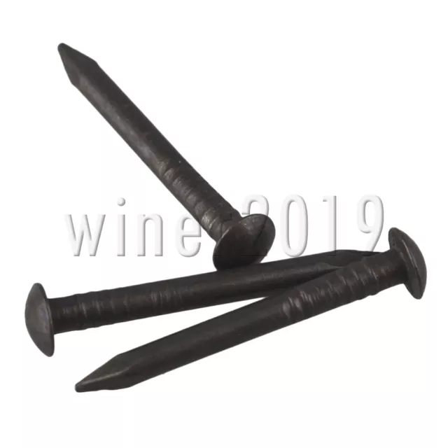 50x Round Head Black Antique Pure Copper Wood Screw Nail for Furniture