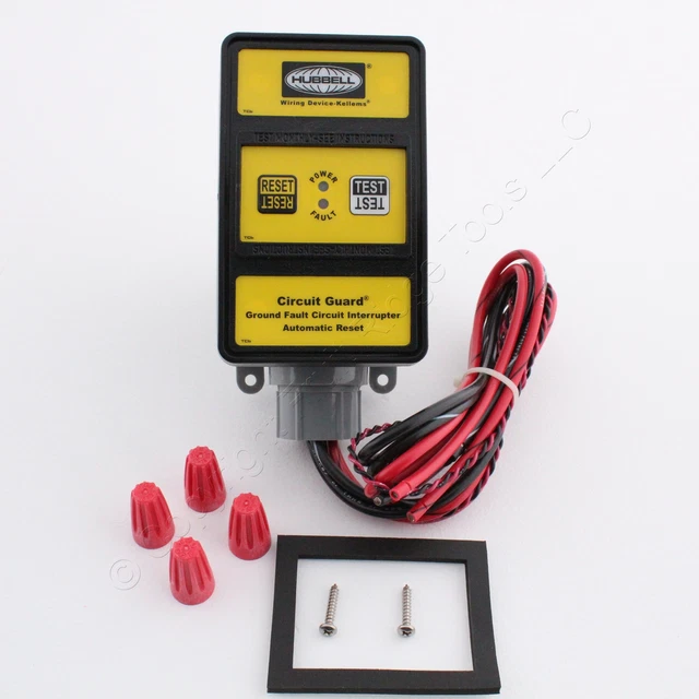 Hubbell Cableado GFCI Restablecimiento Automático 30A 240V Salida 24VDC GFHW23135