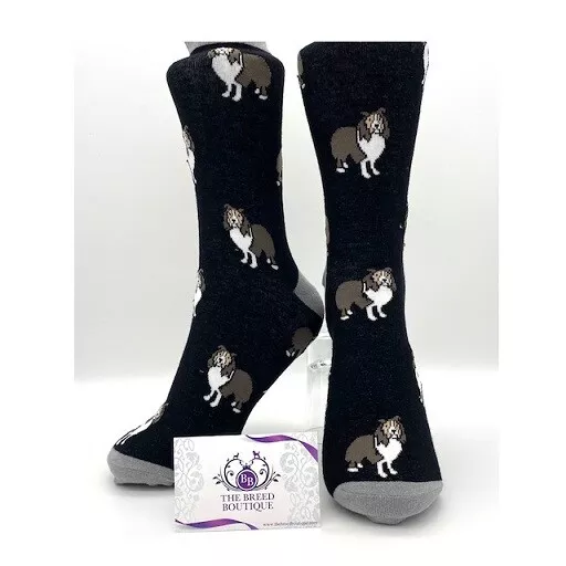 Sheltie Rough Collie Socks Unisex Fit Uk Shoe Size 5-11 Great Gift Shetland Dog