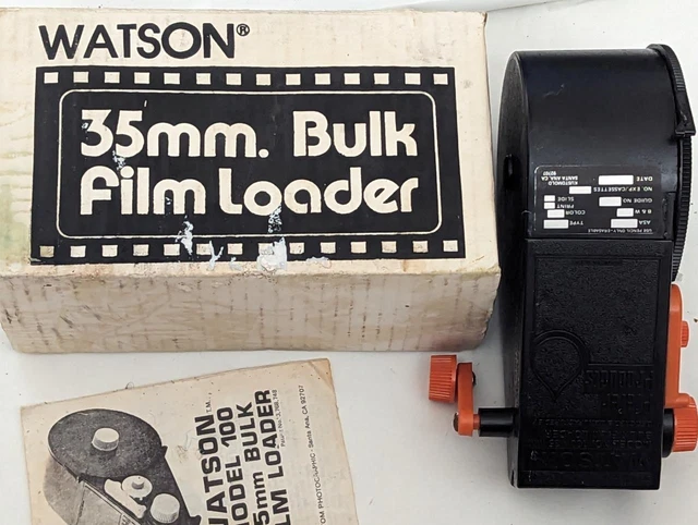 Watson model 100 Bulk Film Loader for 35mm with instructions