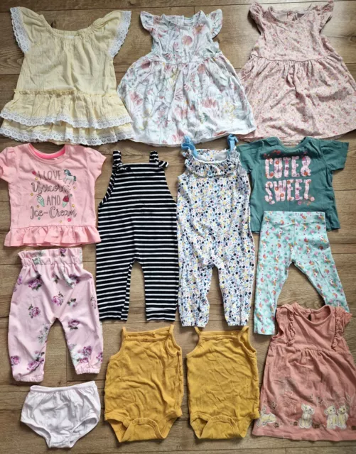 Baby Girl Clothes Bundle 9-12 Months Outfits Next Mothercare Tu George 13 Items