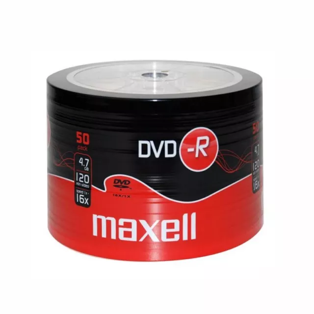 Dvd-R Maxell or Ou Imprimable 4.7GB 16X 120Minuti 50/100/150 2