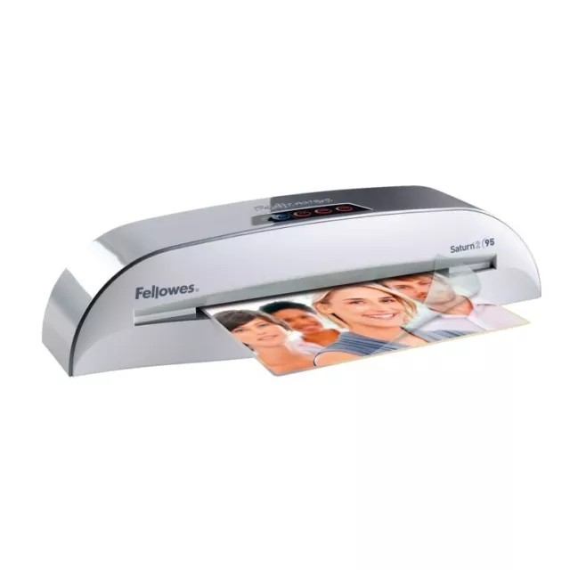 Fellowes Saturn 2 95 Laminator USED + approx 85 hot laminating pouches value