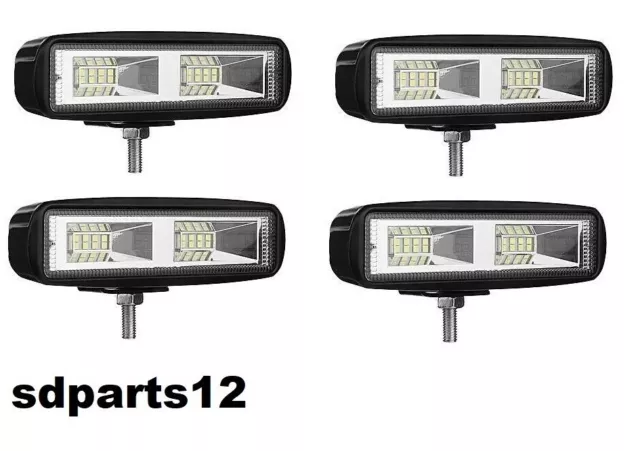 4 Phares De Travail LED 12-24V 48W Projecteur Spot et Flood Feu Diurne Voiture