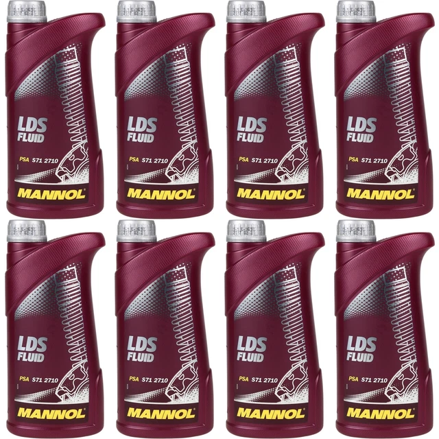 8X1 LITRE ORIGINAL MANNOL Fluide Hydraulique Lds Fluid Hydraulique ...
