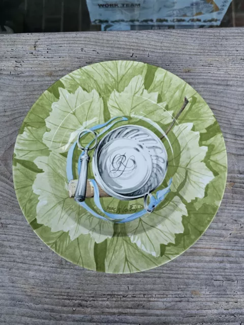 Villeroy & Boch Chateau Clarke Wine-Themed Leaf Rim Soup Plate / Bowl