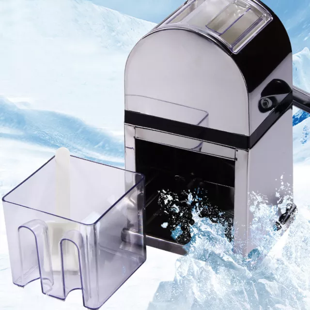 Ice Crusher Shaver Machine Durable Crushed Ice Maker Easy Clean Stainless Steel
