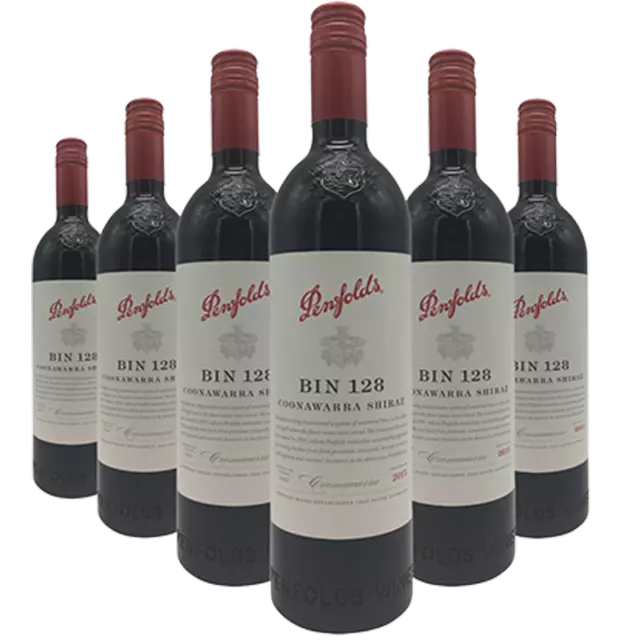 Penfolds Bin 128 Coonawarra Shiraz 2018 x 6 bottles red wine 750mL