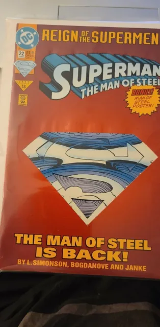 Superman: The Man of Steel #22 [Die-Cut Cover] 1993, DC Reign Supermen (B3)
