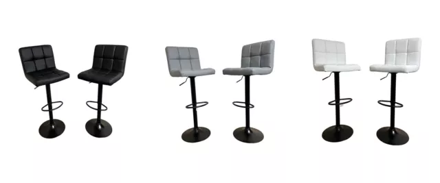 Bar Stools Set of 2 Adjustable Height Swivel Bar Chairs with Footrest