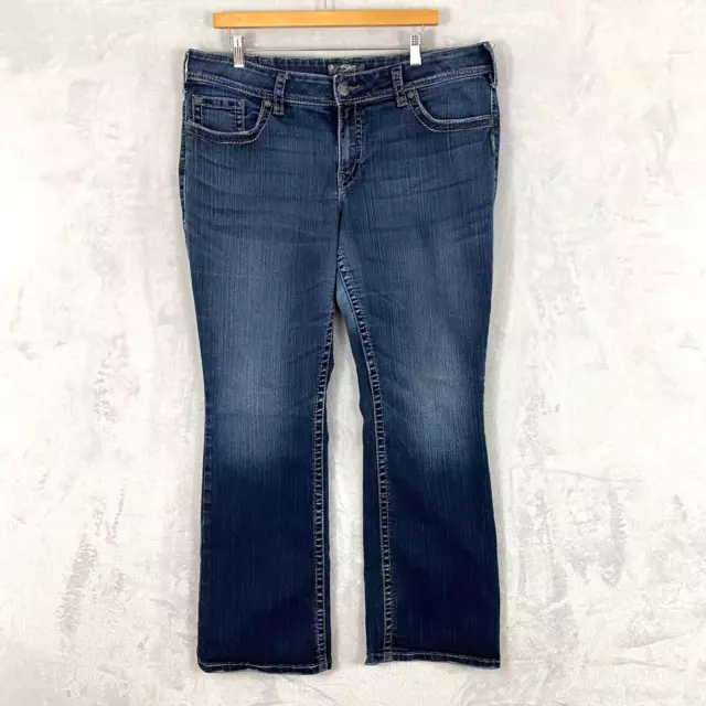 Silver Suki Surplus Bootcut Jeans Women Plus Size 18 x 32 Blue Boot Cut Denim